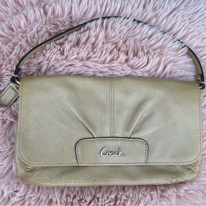 Vintage tan coach clutch